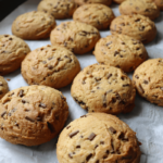 tray of fresh chocolate chip cookies pantry dry mix