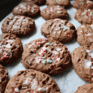 Christmas cookies with crashed candy canes