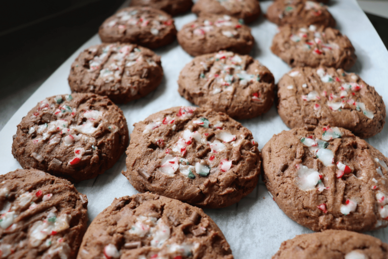 Christmas cookies with crashed candy canes