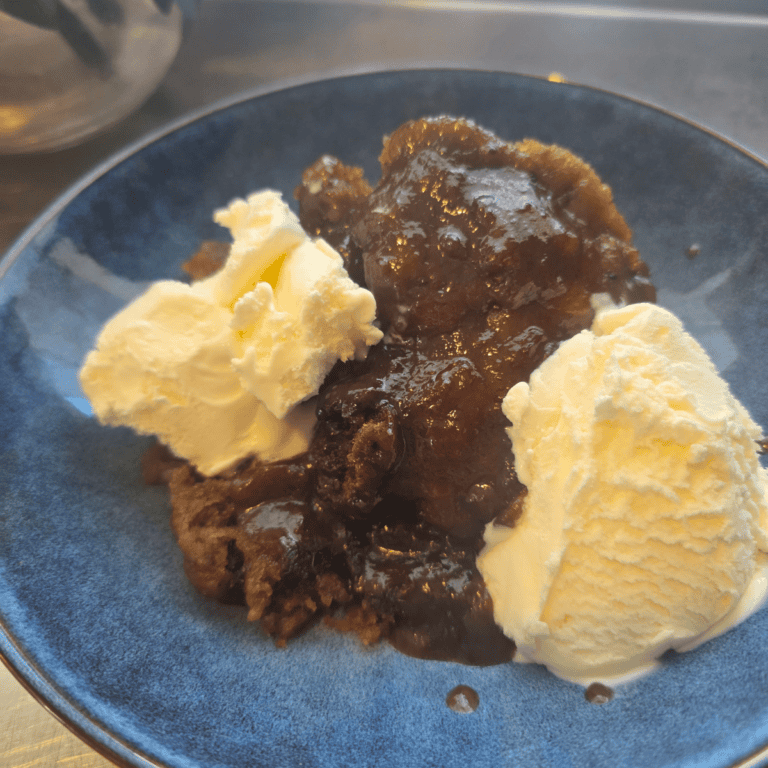 Sticky date pudding cooked in the slow cooker