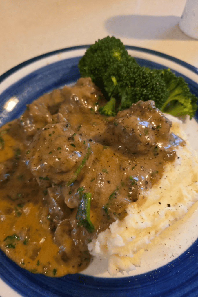 Slow Cooker Beef Meatball Stroganoff