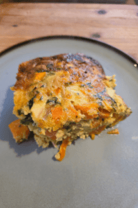 Easy oven-baked chicken and vegetable frittata