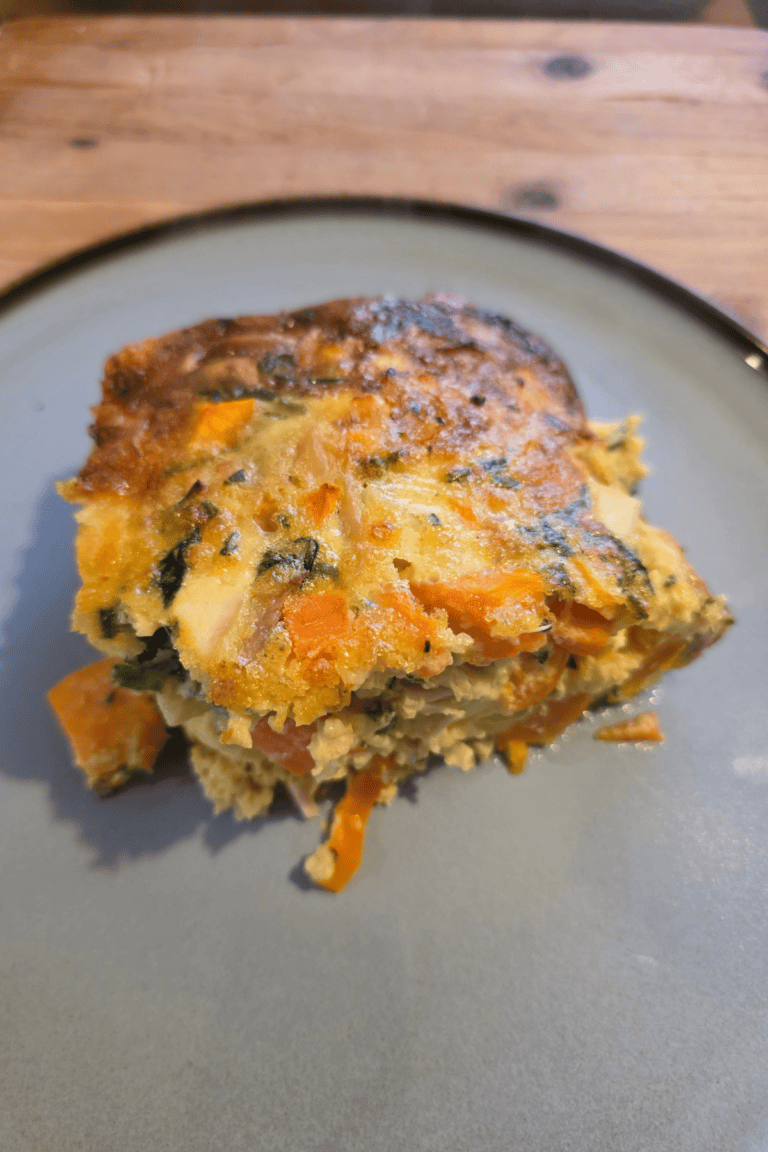 Easy oven-baked chicken and vegetable frittata